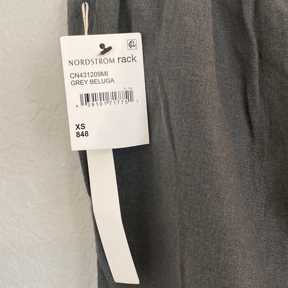 Grey part linen Calslon beluga shorts - Picture 7 of 9